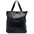 Schwarze CC-geprägte Leder-Tote von Chanel