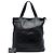 Schwarze CC-geprägte Leder-Tote von Chanel - Ansicht 8