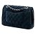 Chanel Blu Medio Classico in Velluto Doppio Blu navy - vista 2