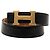 Cintura reversibile Constance H in vitello nero e Togo di Hermès