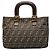 Borsa Fendi Zucca Marrone e Nera in Pelle e Tela Nero