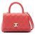 Borsa a mano Chanel Coco Handle XXS rossa Rosso