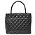 Borsa Chanel Medaillon Tote in pelle caviar nera Nero - vista 12