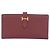 Cartera Larga Soufflet de Cabra Béarn de Hermès Castaño