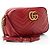 Borsa a tracolla Gucci Matelassé in pelle GG Marmont piccola Rosso - vista 2