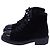 Timeless Botas de combate de terciopelo negro con logo CC entrelazado de Chanel - vista 4