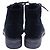 Timeless Botas de combate de terciopelo negro con logo CC entrelazado de Chanel - vista 5
