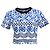 Twist Camiseta de cuello redondo en algodón azul con estampado Monogram Louis Vuitton