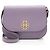 Borsa a tracolla piccola in pelle Britten Saddle di Tory Burch Porpora
