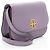Borsa a tracolla piccola in pelle Britten Saddle di Tory Burch Porpora - vista 2