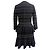 Gestreiftes Peplum-Cardigan- und Midi-Rock-Set aus schwarzer Viskose von Alexander McQueen - Ansicht 2