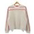 Strickpullover mit Rückstreifen Supreme Rot Beige