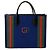 Borsa a mano in tela e pelle Gucci Nero Rosso Blu Verde Blu navy - vista 2