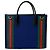 Borsa a mano in tela e pelle Gucci Nero Rosso Blu Verde Blu navy - vista 4