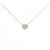 Autre Marque Collana con diamante a forma di cuore Au750 Rosa