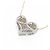 Autre Marque Collana con diamante a forma di cuore in oro bianco Au750 e oro giallo Au750 D'oro - vista 4