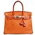 Hermès Borsa Birkin 30 arancione in pelle di struzzo