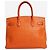 Hermès Borsa Birkin 30 arancione in pelle di struzzo - vista 3