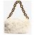 Bottega Veneta Borsa in shearling crema con catena dorata Crudo - vista 2
