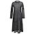 Comme Des Garcons Comme Des Garçons Mesh Langarm-Midi-Kleid aus schwarzem Polyester