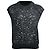 Schwarze Baumwollbluse mit Spitzenbund Sandro
