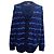 Missoni Intarsia Strickjacke aus blauer Baumwolle mit Knöpfen