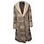 Ralph Lauren RRL, Abrigo de jacquard con cuello de shearling Castaño