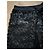 Falda Chanel efecto envolvente de piel negra con CC Negro - vista 6