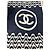 Stola Chanel in cashmere e seta blu marino ed ecru Blu navy - vista 3