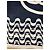 Stola Chanel in cashmere e seta blu marino ed ecru Blu navy - vista 4