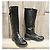 Autre Marque Botas Emanuélle Vee de cuero negro - vista 2