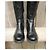 Autre Marque Botas Emanuélle Vee de cuero negro - vista 4