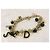 Delizioso bracciale DOLCE & GABBANA acciaio dorato charms "Desire" Nero Bianco D'oro - vista 8