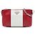 Prada Rote Bicolor Saffiano Lux Umhängetasche