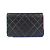Chanel 81991 Portafoglio a Catena in Pelle di Agnello Nera Nero - vista 2