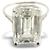 Autre Marque NEUER SOLITÄR-DIAMANTRING EMERALD CUT 7CT GRÖSSE 55 18K WEISSGOLD Silber - Ansicht 2