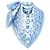 Louis Vuitton LV Tiles Quadrato 90 Sciarpa in Seta Blu