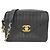 Borsa a spalla in pelle di vitello grana nera Chanel Nero