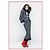 Chanel 17B Metropolitan Checker Sequin Leather Trim Zip Up Jacket FR 42 Black White - view 2