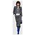 Chanel 17B Metropolitan Checker Sequin Leather Trim Zip Up Jacket FR 42 Black White - view 7