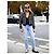 Chanel 17B Metropolitan Checker Sequin Leather Trim Zip Up Jacket FR 42 Black White - view 8