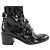 Louis Vuitton Botas de charol negras con cordones Negro
