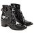 Louis Vuitton Botas de charol negras con cordones Negro - vista 3