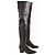 Chanel Botas de cuero negras Negro - vista 3