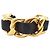 Pulseira de corrente trançada em couro banhada a ouro da Chanel Dourado - vista 2
