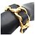Pulseira de corrente trançada em couro banhada a ouro da Chanel Dourado - vista 8