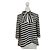Blusa Liu.Jo a rayas con cuello de lazo negro blanco