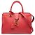 Borsa tote Downtown in pelle rossa con monogramma Saint Laurent Rosso