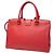 Borsa tote Downtown in pelle rossa con monogramma Saint Laurent Rosso - vista 2