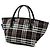 Borsa in nylon con motivo check nero Burberry - vista 2